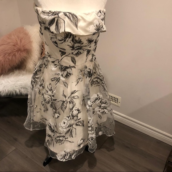 Off shoulder midi dress in organza - Picture 3 of 6